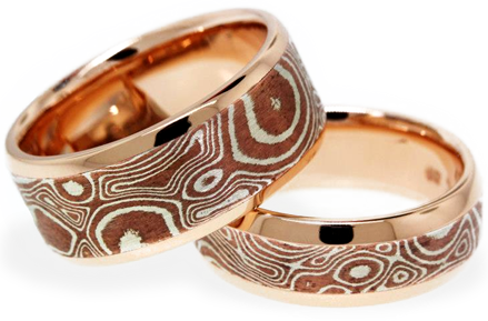 red gold engagement rings by Jewel